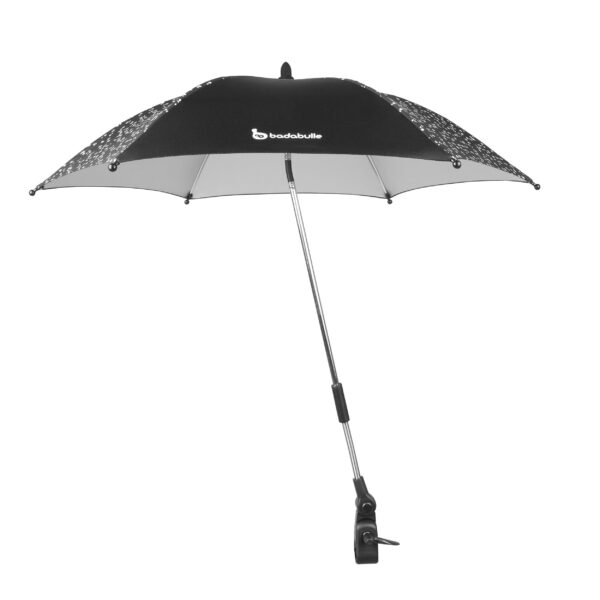 Badabulle Parasol Umbrella Anti Uv, for Pram, Stroller, Pushchair and Buggy | Universal Baby Protection – Black