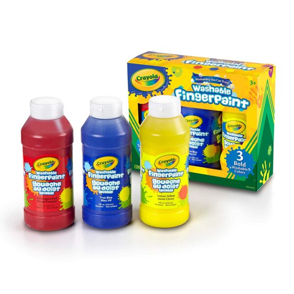 3 ct. 8-oz. Washable Fingerpaint, Bold Colors - Image 2