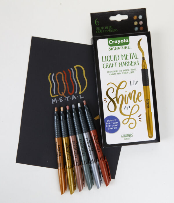 Crayola Signature Metallic Permanent Markers, 6 Count