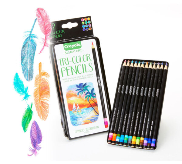 Crayola  Tri-Shade Colored Pencils with Decorative Tin 12 count