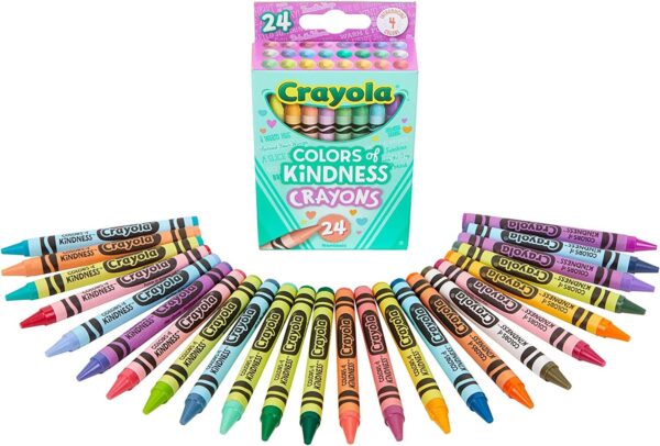 Crayola – Colors of Kindness | Pack of 24, Special Edition Crayons, Unique Color Names | 3+ Yrs