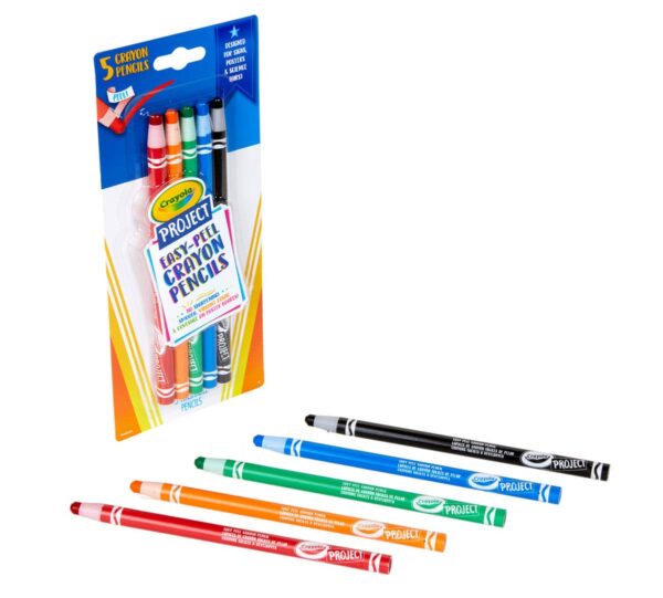 Crayola Crayola Project 5 ct. Easy Peel Crayon Pencils