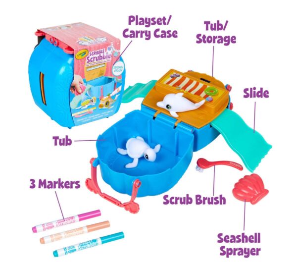 Crayola Scribble Scrubbie Pets Seashell Splash Playset