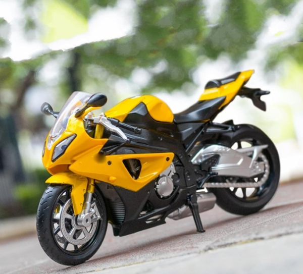 MSZ – BMW  S1000RR – Yellow | Die-Cast Replica, Ultimate Collector’s Item, Limited Edition | Size – 1:12, For Kids 3+