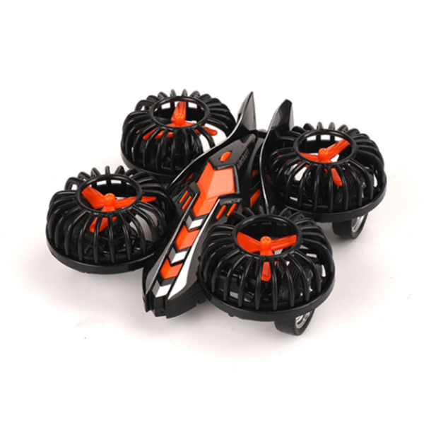 D-Power – Friction-Powered Fly Car with Rotating Propellers – Black | Fun, Battery-Free Toy for Kids | Age 3+