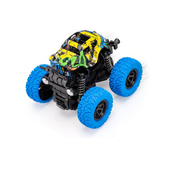 D-Power – Friction Stunt Monster Truck – Blue | Inertia Drive, Safe for Kids, Great Gifts | 3+