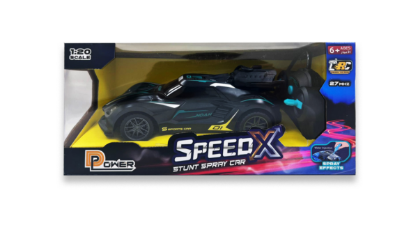 D-Power 1:20 R/C 4WD Spray Runner Car with LED Lights and Spray Effect – Black | Include spray effects, with realistic sound | Perfect for both indoor and outdoor fun | Perfect gifts for ages 6+ up