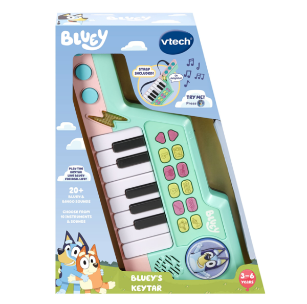 VTech - Bluey Bluey's Keytar Toy (Green) | It has 5 Instrument Sounds, Phrases, Sound Effects & Melodies, Interactive Musical Toy | Ideal gift for Kids 3, 4, 5+ Years - Image 2