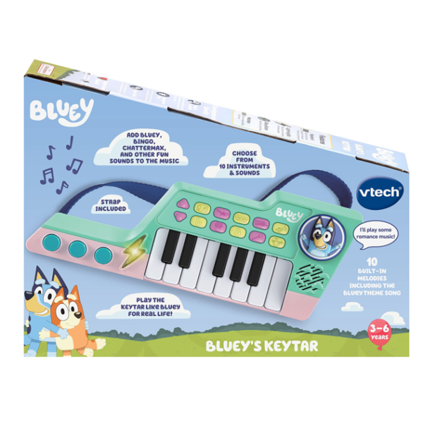 VTech - Bluey Bluey's Keytar Toy (Green) | It has 5 Instrument Sounds, Phrases, Sound Effects & Melodies, Interactive Musical Toy | Ideal gift for Kids 3, 4, 5+ Years - Image 5