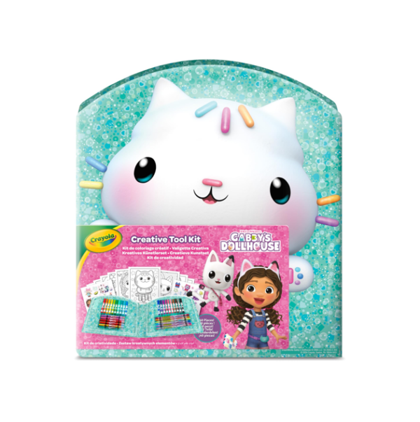CRAYOLA – Gabby’s Dollhouse Creative Case Includes over 40 pieces including markers, pencils, colored pencils, coloring sheets, and stickers | Dollhouse case is a vibrant and portable art set designed for creative fun | Ideal for ages 5+ up