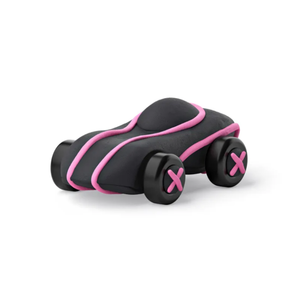 Hey Clay – Cyber Cars PINK CYBER CAR Colourful modelling air-dry clay, 2 cans with fun interactive app for kids 3 years +