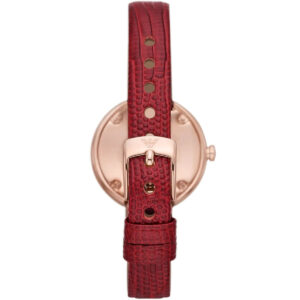 Emporio Armani Rosa watch caseback view showing rose gold back with anchor emblem and adjustment holes
