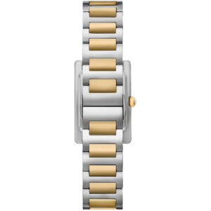 Two-tone stainless steel and gold link bracelet on Emporio Armani Genni watch