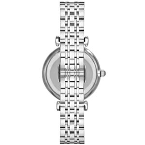 Stainless steel bracelet strap of Emporio Armani Gianni T-Bar women's watch with fold clasp