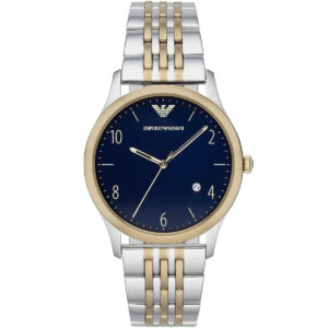 Emporio Armani AR1868 Beta Large with sunray blue dial and two-tone stainless steel bracelet