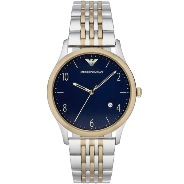 Emporio Armani AR1868 Beta Large with sunray blue dial and two-tone stainless steel bracelet
