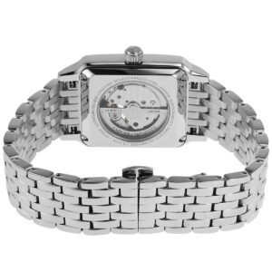 Emporio Armani Diego AR60057 transparent caseback displaying automatic movement and engraved details