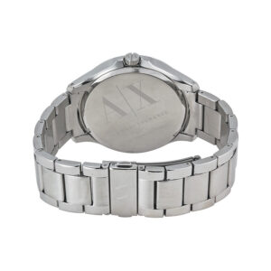 Armani Exchange AX2132 watch caseback showing stainless steel back with engraved branding