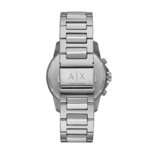Armani Exchange AX1742 caseback and stainless steel bracelet detail