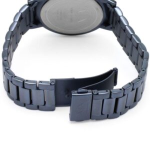 Armani Exchange Cayde AX2702 watch caseback showing stainless steel bracelet clasp