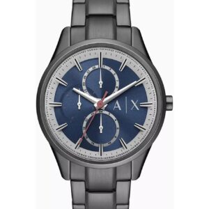 Armani Exchange Dante AX1871 multifunction watch with blue dial and gunmetal case