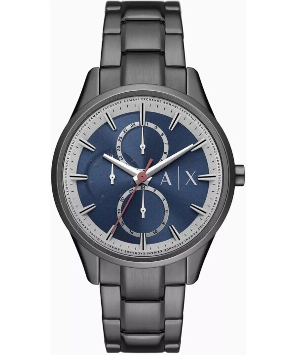 Armani Exchange Dante AX1871 multifunction watch with blue dial and gunmetal case