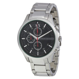 Armani Exchange AX2163 chronograph showing black dial and green-accented bezel