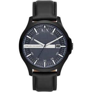 Armani Exchange Hampton AX2411 watch with black case and blue dial