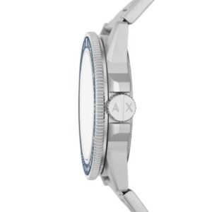 Armani Exchange AX1861 side profile showing stainless steel case and bracelet thickness