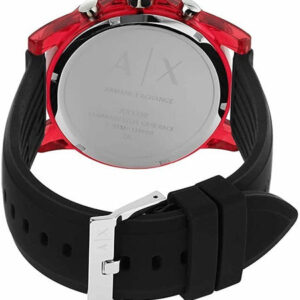 Armani Exchange AX1338 caseback with engraved AX logo and water resistance information