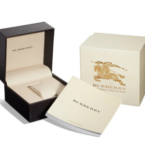 Burberry Britain BBY1800 luxury watch box and packaging with brand logo