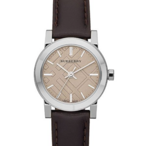 Burberry The City Nova women's watch with brown dial and brown leather strap