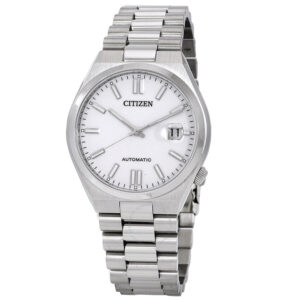 Citizen Tsuyosa automatic 40mm watch with white dial and stainless steel bracelet