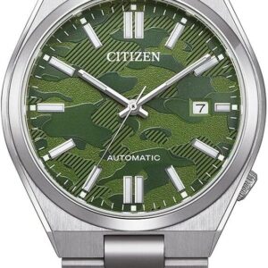 Citizen Tsuyosa Automatic 40mm watch with green dial and stainless steel bracelet