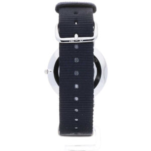 Daniel Wellington Cornwall 36mm black NATO strap with silver hardware detail