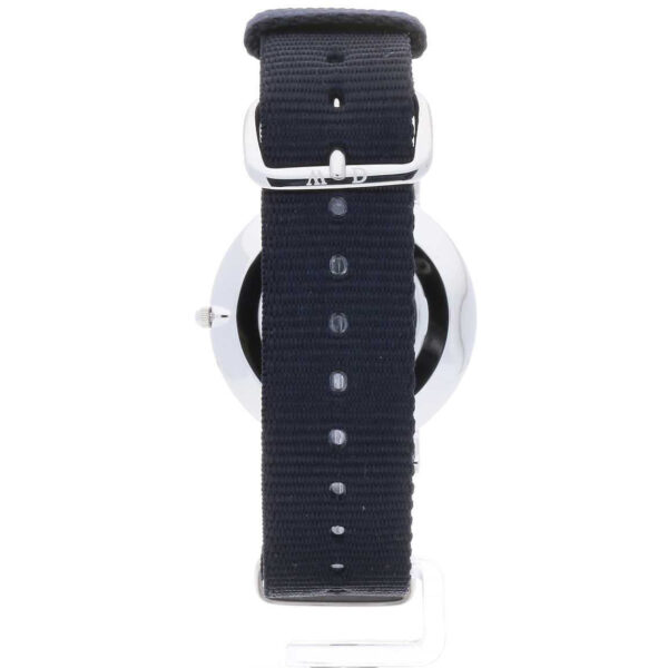 Daniel Wellington Cornwall 36mm black NATO strap with silver hardware detail