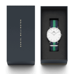 Daniel Wellington Warwick watch in original packaging with owner's guide and branded box