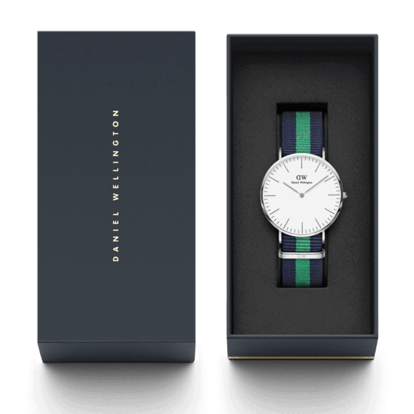 Daniel Wellington Warwick watch in original packaging with owner's guide and branded box