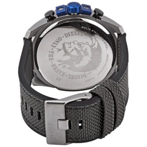 Caseback of Diesel Mega Chief DZ4500 with engraved Diesel branding and solid stainless steel case