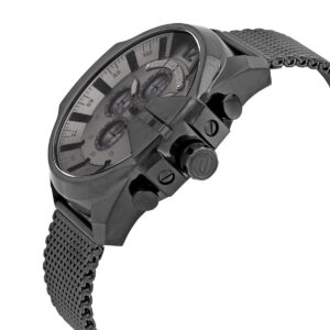 Diesel Mega Chief watch side angle view showing case profile and chronograph pushers