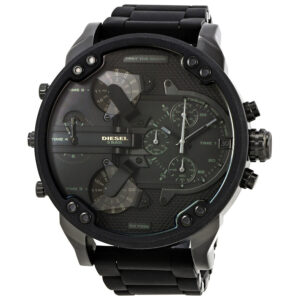 Diesel Mr. Daddy 2.0 chronograph watch with black dial and dual time zone display