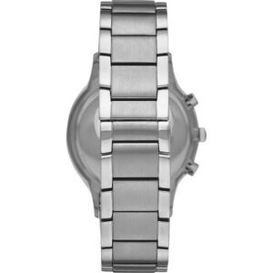 Emporio Armani AR11458 watch caseback view showing steel bracelet and chronograph pushers