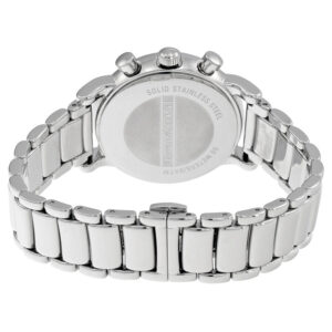 Emporio Armani AR1853 case back showing solid stainless steel and engraved branding
