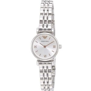Emporio Armani Gianni T-Bar Mini watch with silver dial and stainless steel bracelet