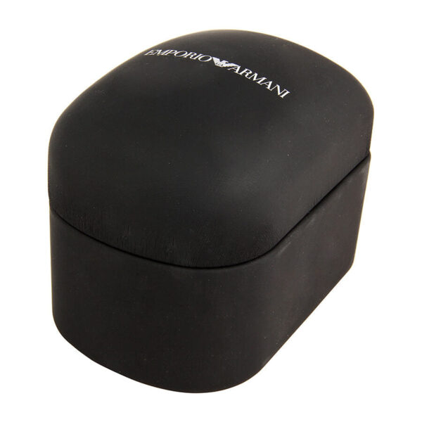 Emporio Armani Sport Chronograph watch box, black with brand logo embossed