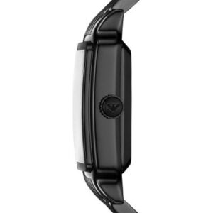 Emporio Armani AR60058 rectangular case profile with crown detail