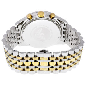 Emporio Armani AR6088 caseback view showing solid stainless steel case back