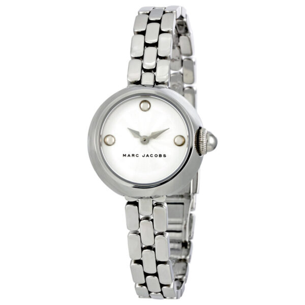 Marc Jacobs Courtney silver-tone watch with white dial and link bracelet