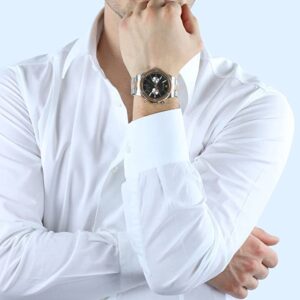 Maserati Circuito chronograph worn on wrist in formal white shirt