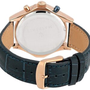 Maserati Circuito caseback showing engraved watch details and rose gold case